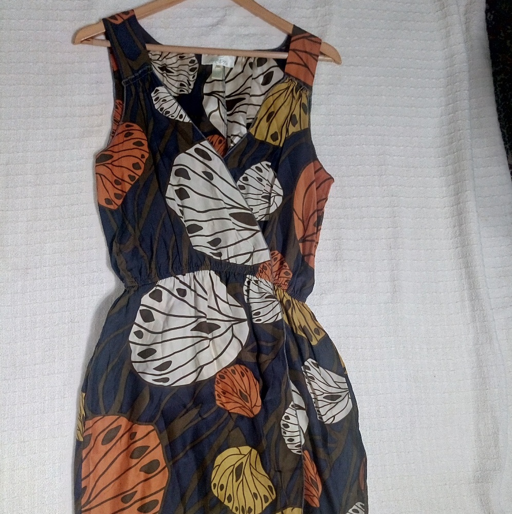 Haven sleeveless silk mini dress xs